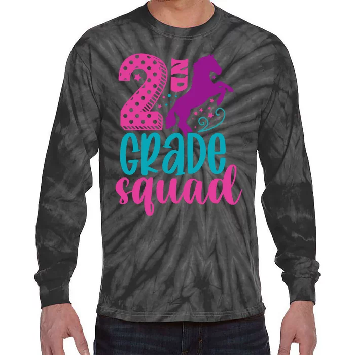 2nd Grade Squad Back To School Teacher Second Grade Gift Tie-Dye Long Sleeve Shirt