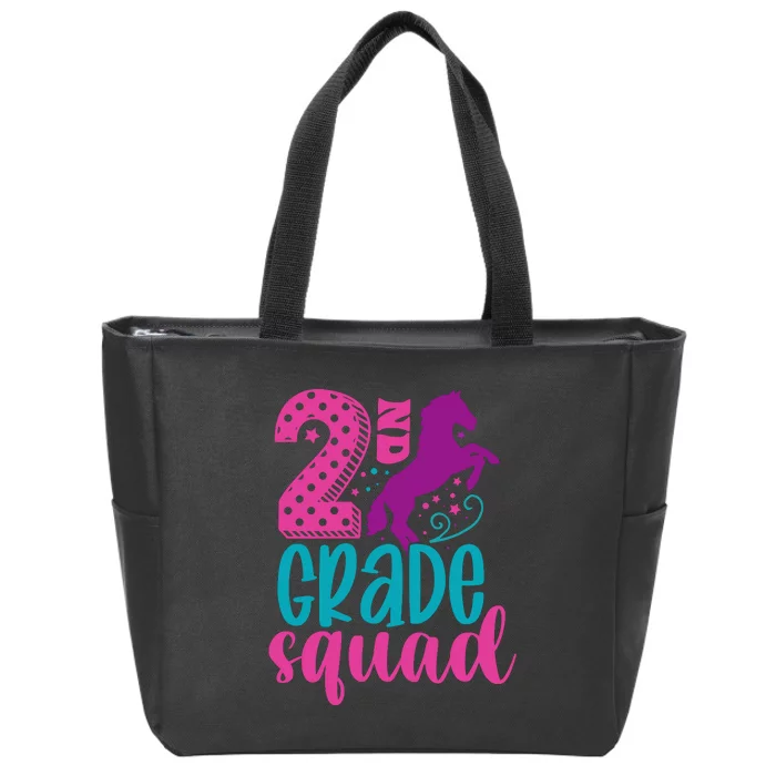 2nd Grade Squad Back To School Teacher Second Grade Gift Zip Tote Bag