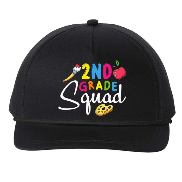 2nd Grade Squad Second Teacher Student Team Back To School Snapback Five-Panel Rope Hat