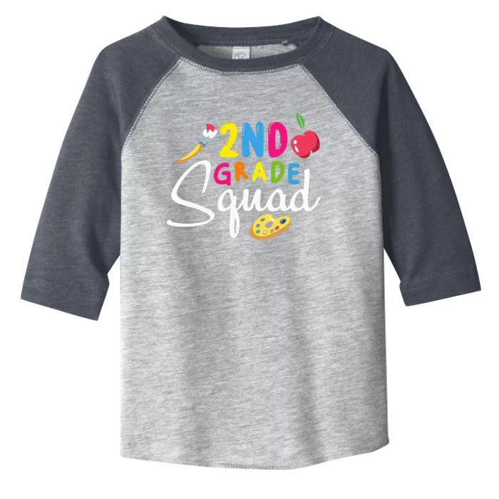 2nd Grade Squad Second Teacher Student Team Back To School Toddler Fine Jersey T-Shirt