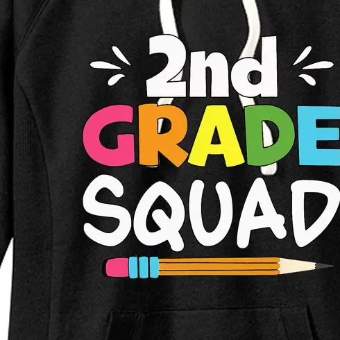 2nd Grade Squad Second Teacher Student Team Back To School Women's Fleece Hoodie