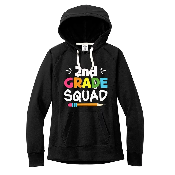 2nd Grade Squad Second Teacher Student Team Back To School Women's Fleece Hoodie