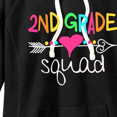 2nd Grade Squad Second Teacher Student Team Back To School Women's Fleece Hoodie