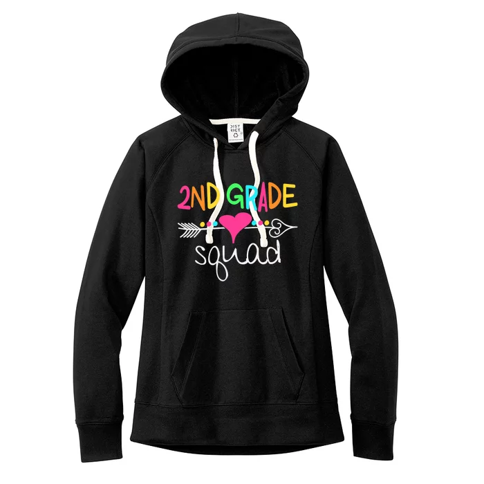 2nd Grade Squad Second Teacher Student Team Back To School Women's Fleece Hoodie