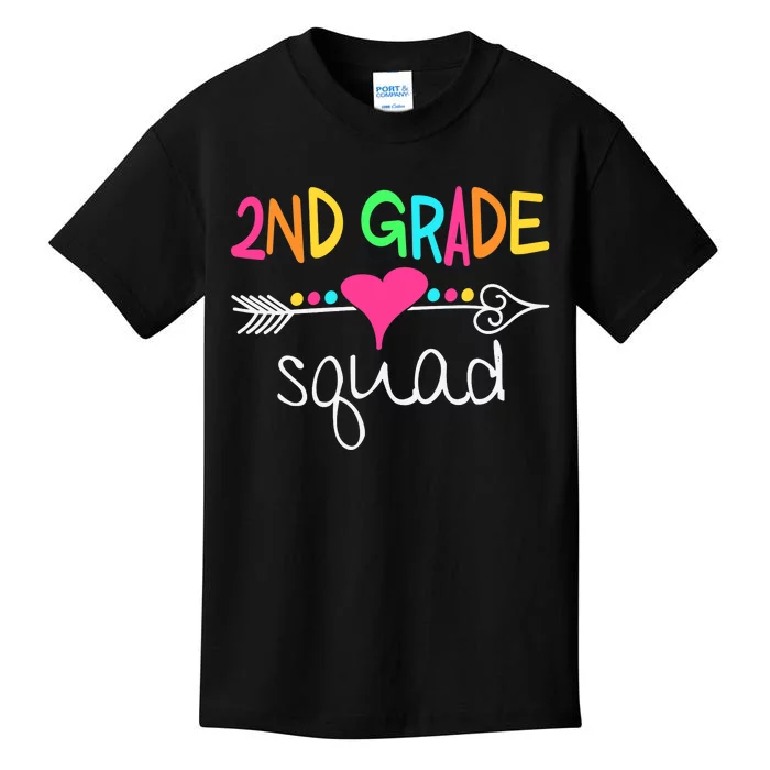 2nd Grade Squad Second Teacher Student Team Back To School Kids T-Shirt