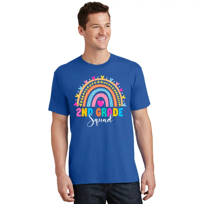 2Nd Grade Squad Back To School Rainbow Teachers Second Grade Meaningful Gift T-Shirt