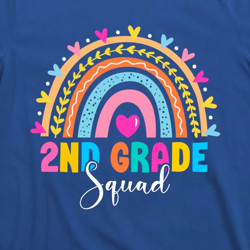 2Nd Grade Squad Back To School Rainbow Teachers Second Grade Meaningful Gift T-Shirt