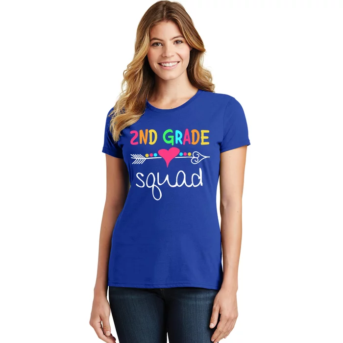 2Nd Grade Squad Funny First Day School Second Grade Teacher Gift Women's T-Shirt