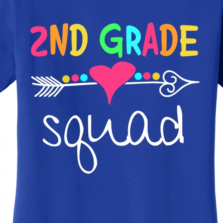 2Nd Grade Squad Funny First Day School Second Grade Teacher Gift Women's T-Shirt