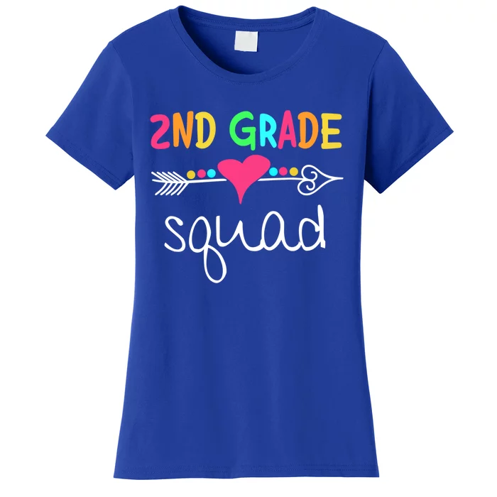 2Nd Grade Squad Funny First Day School Second Grade Teacher Gift Women's T-Shirt