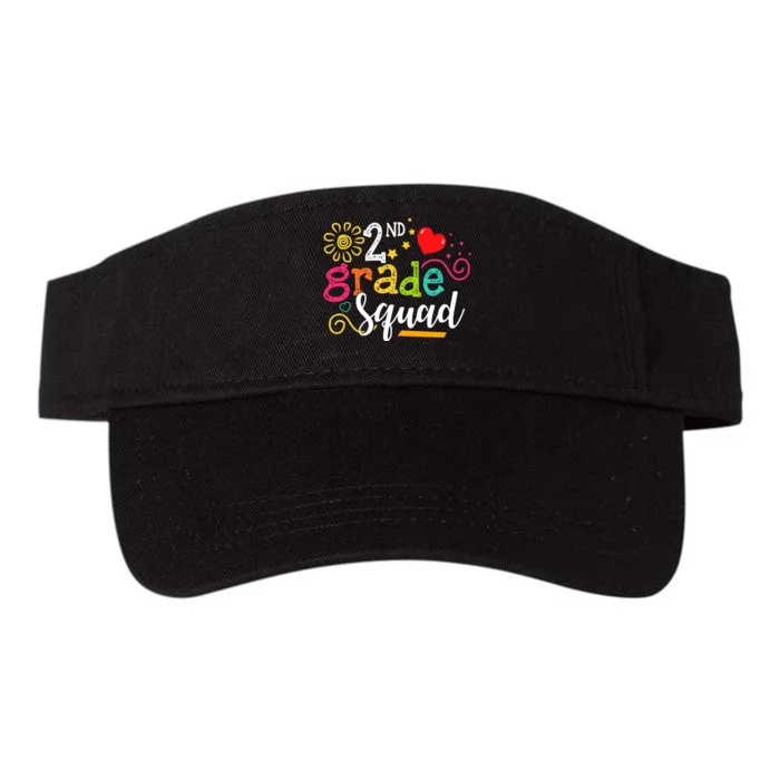 2nd Grade Squad Student Teacher Gift Back To School Valucap Bio-Washed Visor