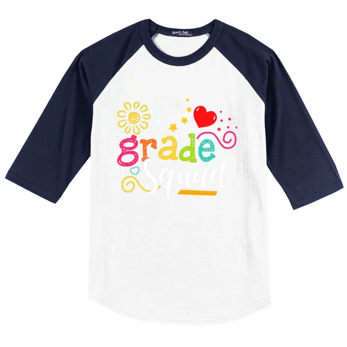 2nd Grade Squad Student Teacher Gift Back To School Baseball Sleeve Shirt