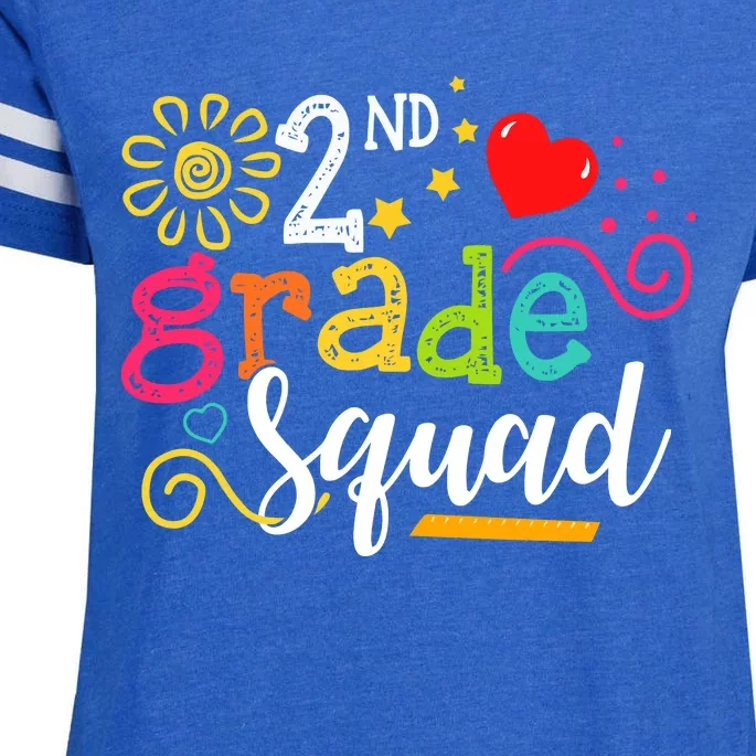 2nd Grade Squad Student Teacher Gift Back To School Enza Ladies Jersey Football T-Shirt