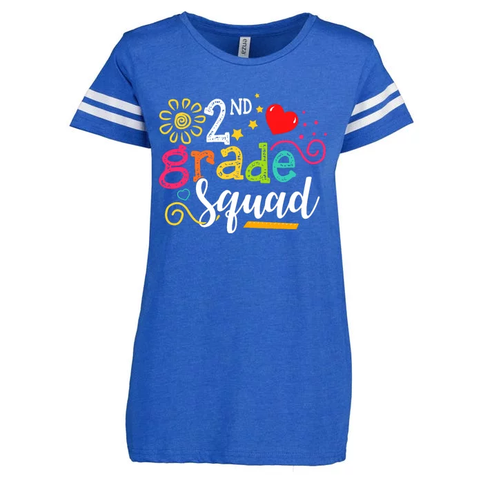 2nd Grade Squad Student Teacher Gift Back To School Enza Ladies Jersey Football T-Shirt