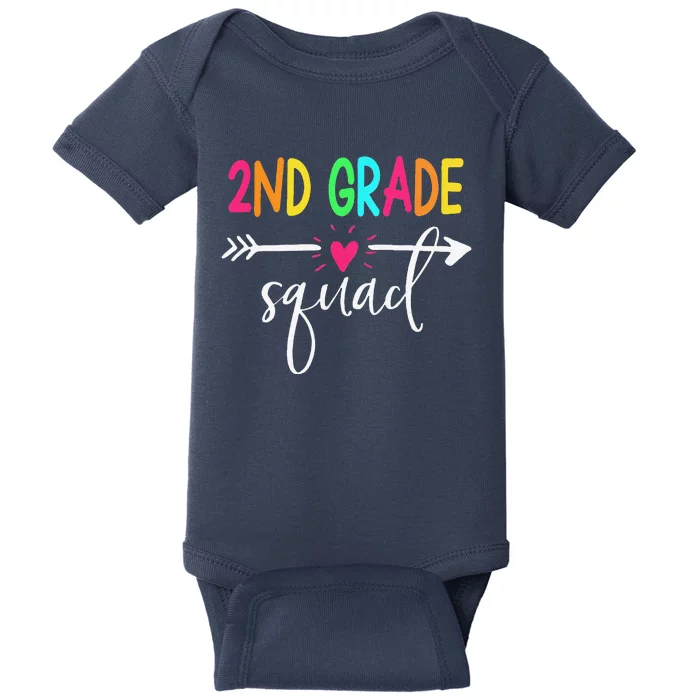 2nd Grade Squad Back To School Team Teacher Student Baby Bodysuit