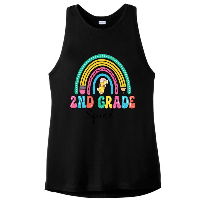 2nd Grade Squad Second Teacher Student Team Back To School Ladies Tri-Blend Wicking Tank