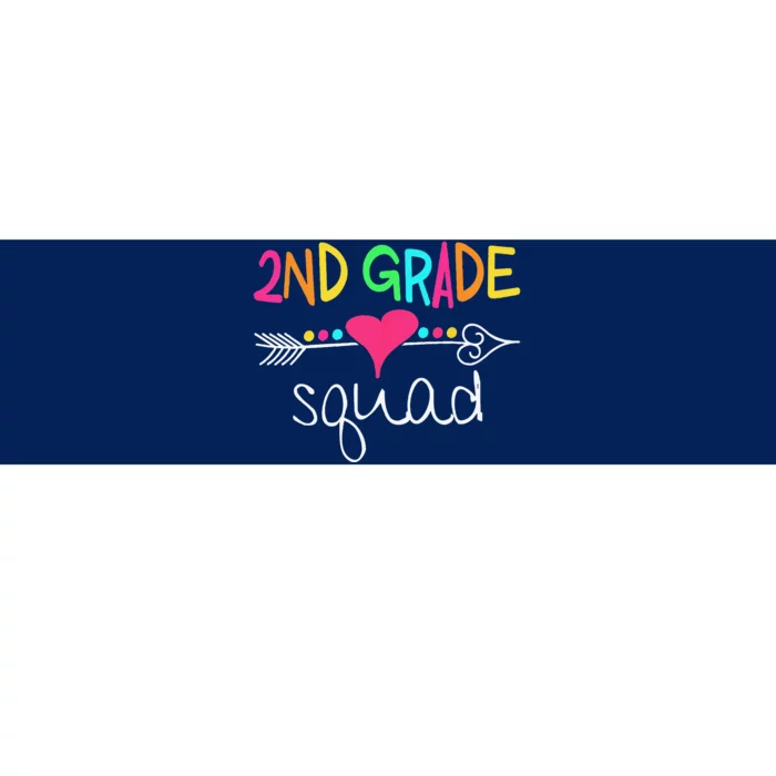 2nd Grade Squad Second Teacher Student Team Back To School Bumper Sticker