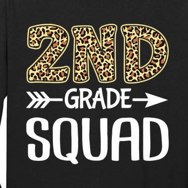 2nd Grade Squad Leopard Second Grade Teacher Student Long Sleeve Shirt