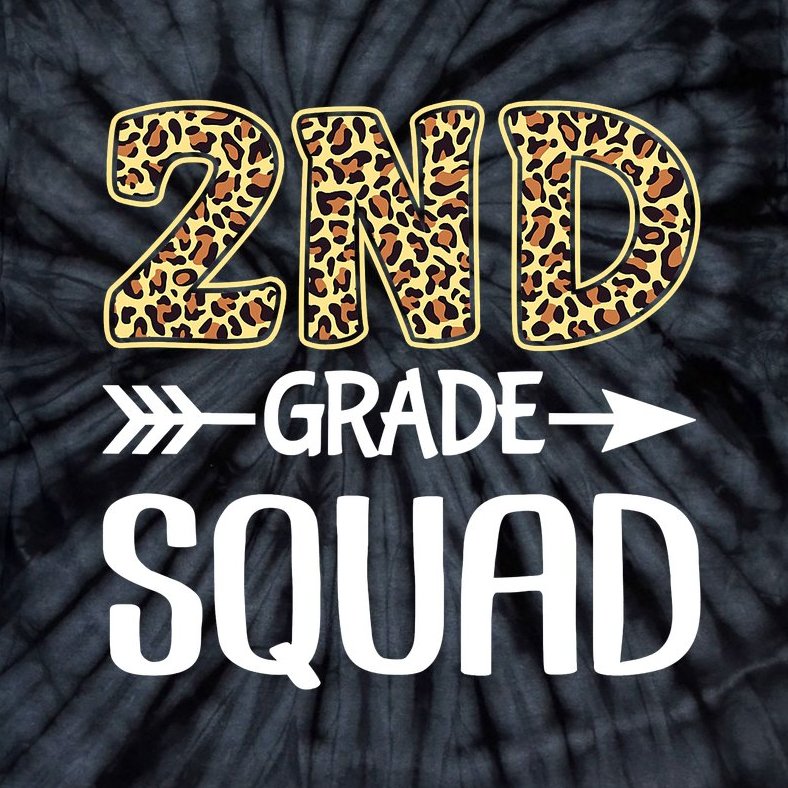 2nd Grade Squad Leopard Second Grade Teacher Student Tie-Dye T-Shirt