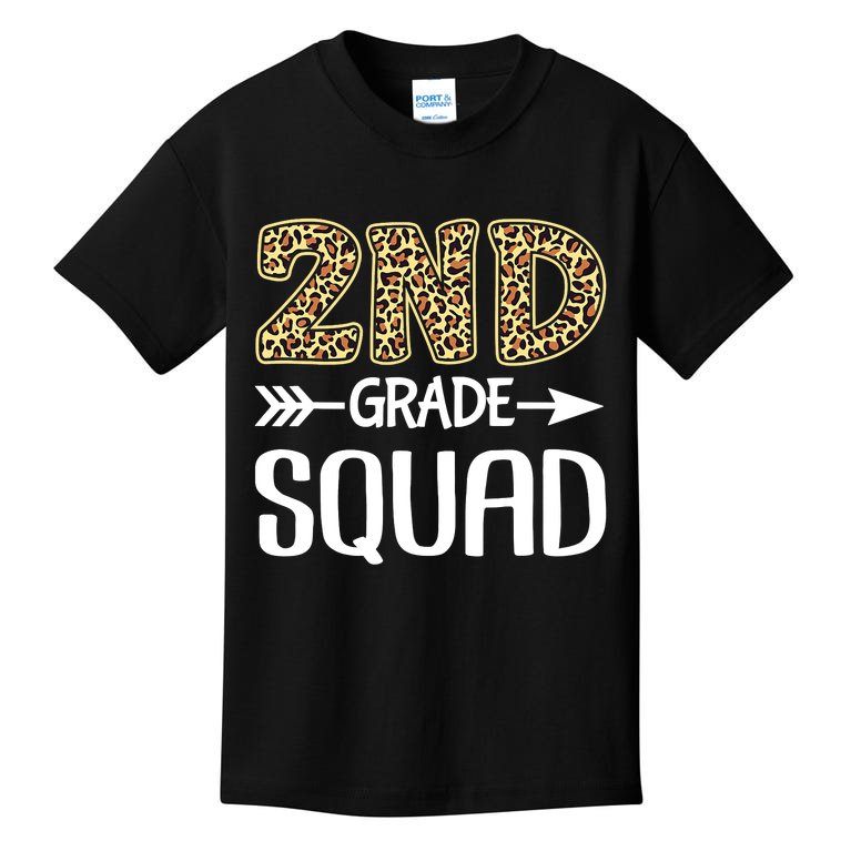 2nd Grade Squad Leopard Second Grade Teacher Student Kids T-Shirt