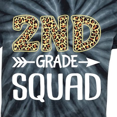 2nd Grade Squad Leopard Second Grade Teacher Student Kids Tie-Dye T-Shirt