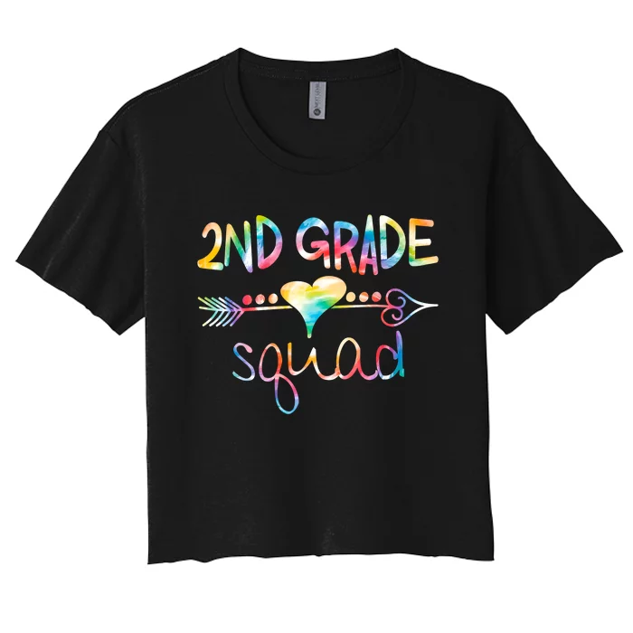 2nd Grade Squad Second Grade Team Teacher Boy Girl Kids Women's Crop Top Tee