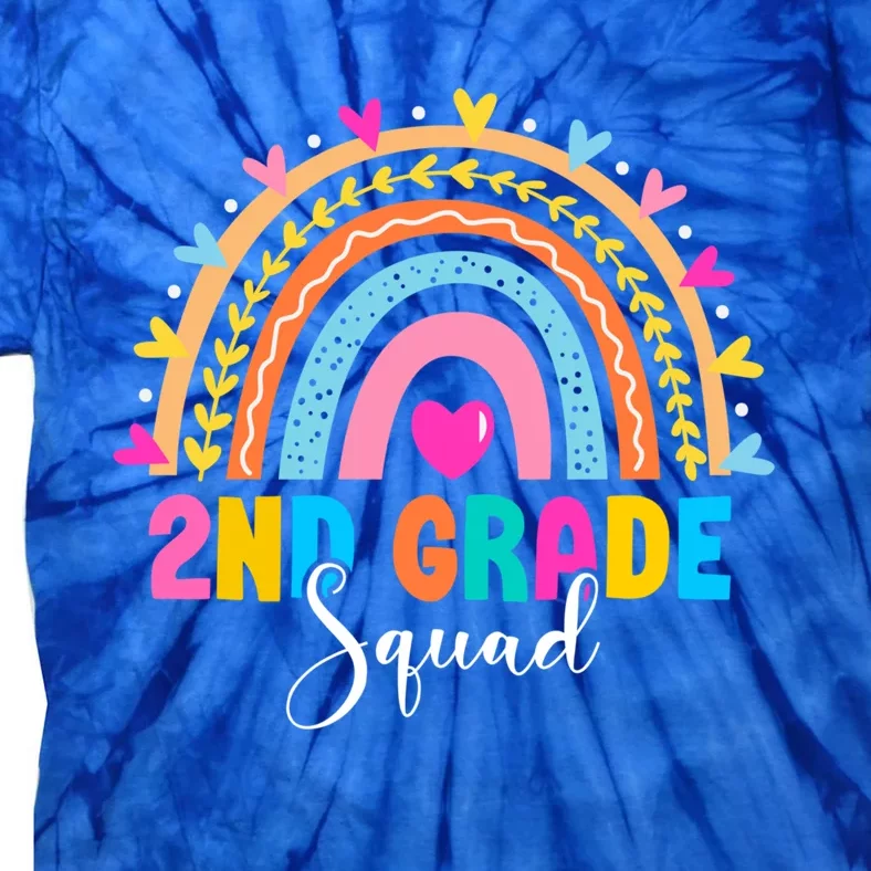 2Nd Grade Squad Back To School Rainbow Teachers Second Grade Gift Tie-Dye T-Shirt