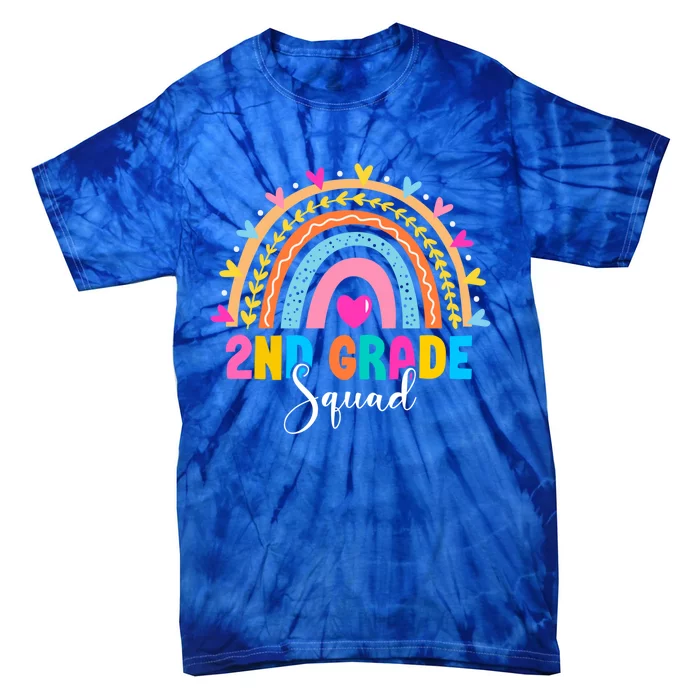 2Nd Grade Squad Back To School Rainbow Teachers Second Grade Gift Tie-Dye T-Shirt