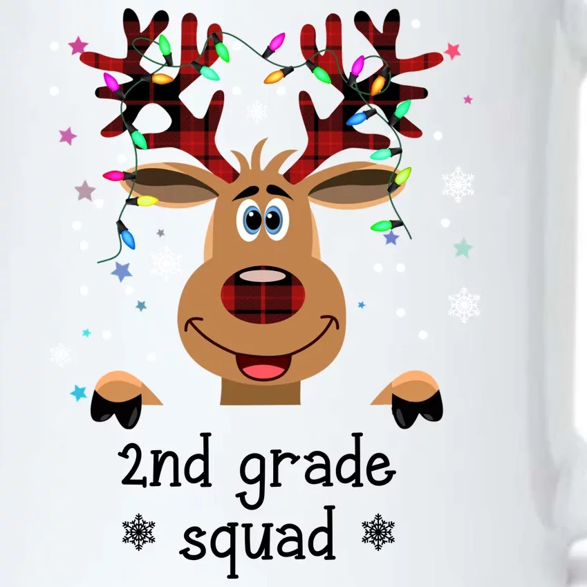 2nd Grade Squad Reindeer Christmas Black Color Changing Mug