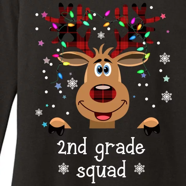 2nd Grade Squad Reindeer Christmas Womens CVC Long Sleeve Shirt