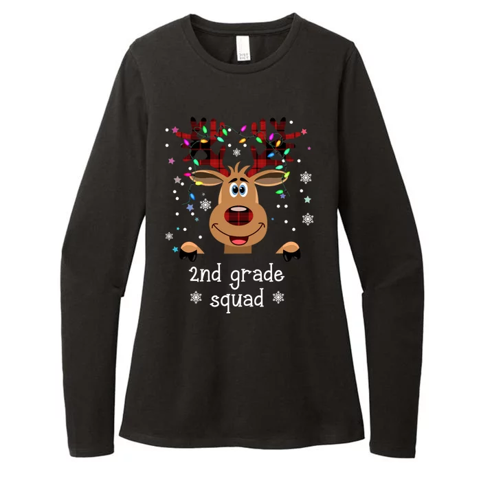 2nd Grade Squad Reindeer Christmas Womens CVC Long Sleeve Shirt