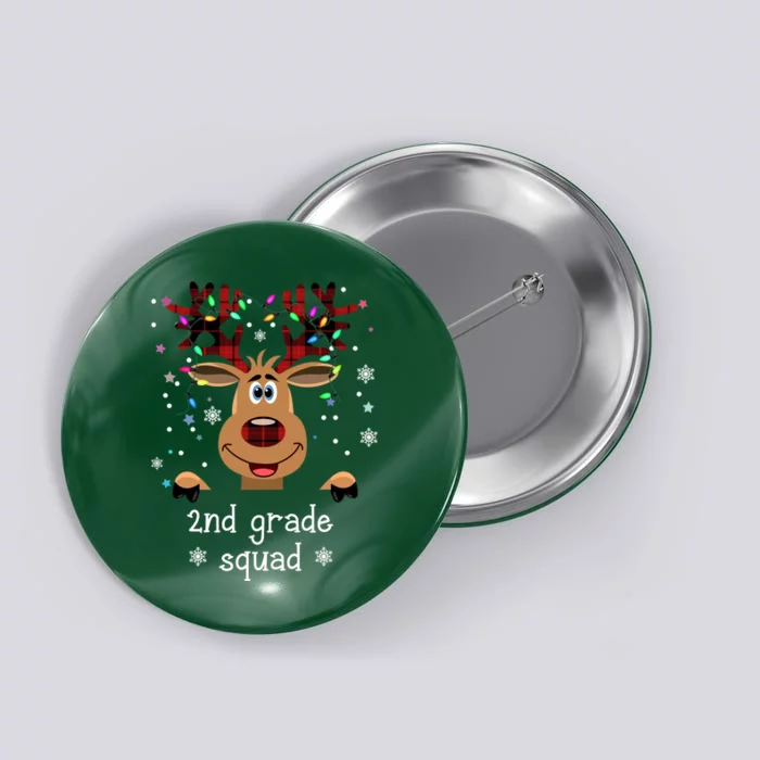 2nd Grade Squad Reindeer Christmas Button