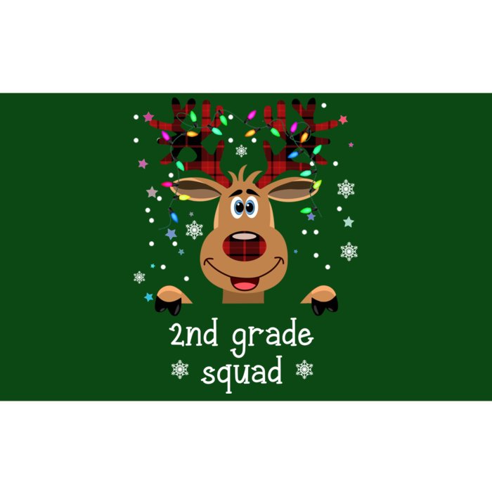 2nd Grade Squad Reindeer Christmas Bumper Sticker