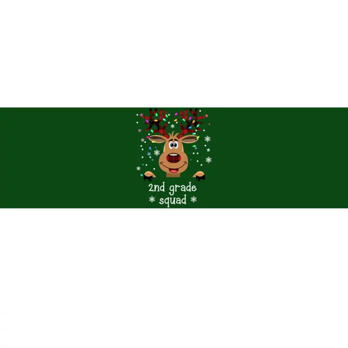 2nd Grade Squad Reindeer Christmas Bumper Sticker