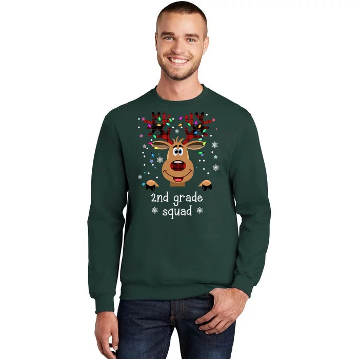 2nd Grade Squad Reindeer Christmas Tall Sweatshirt