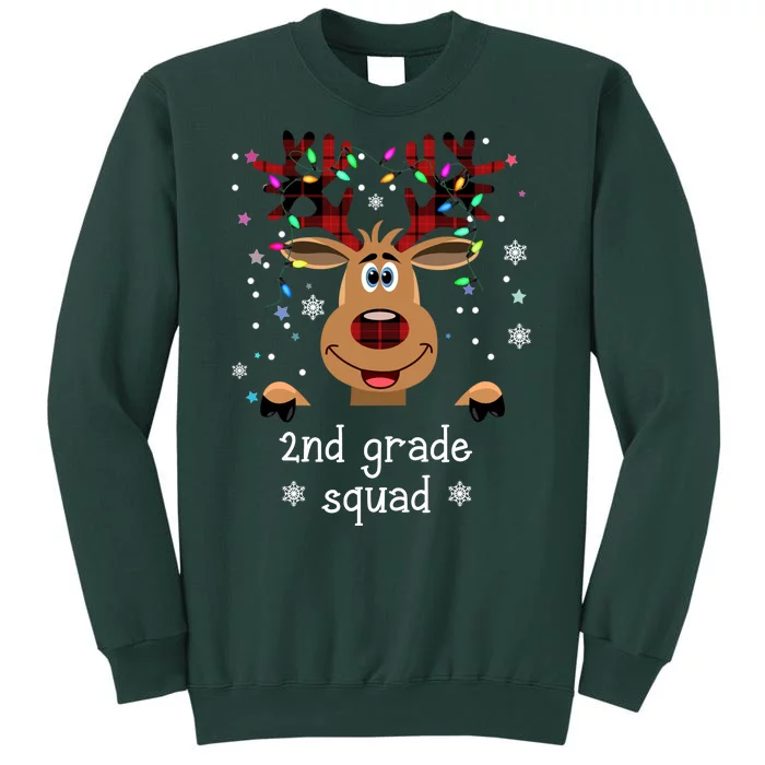 2nd Grade Squad Reindeer Christmas Tall Sweatshirt