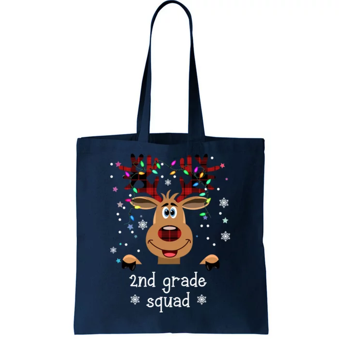 2nd Grade Squad Reindeer Christmas Tote Bag