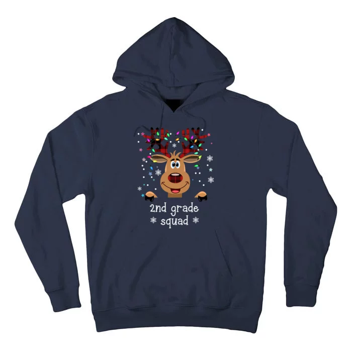 2nd Grade Squad Reindeer Christmas Tall Hoodie