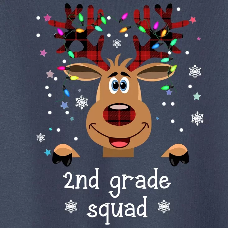 2nd Grade Squad Reindeer Christmas Toddler T-Shirt