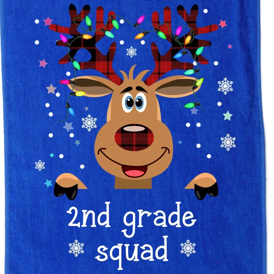 2nd Grade Squad Reindeer Christmas Platinum Collection Golf Towel