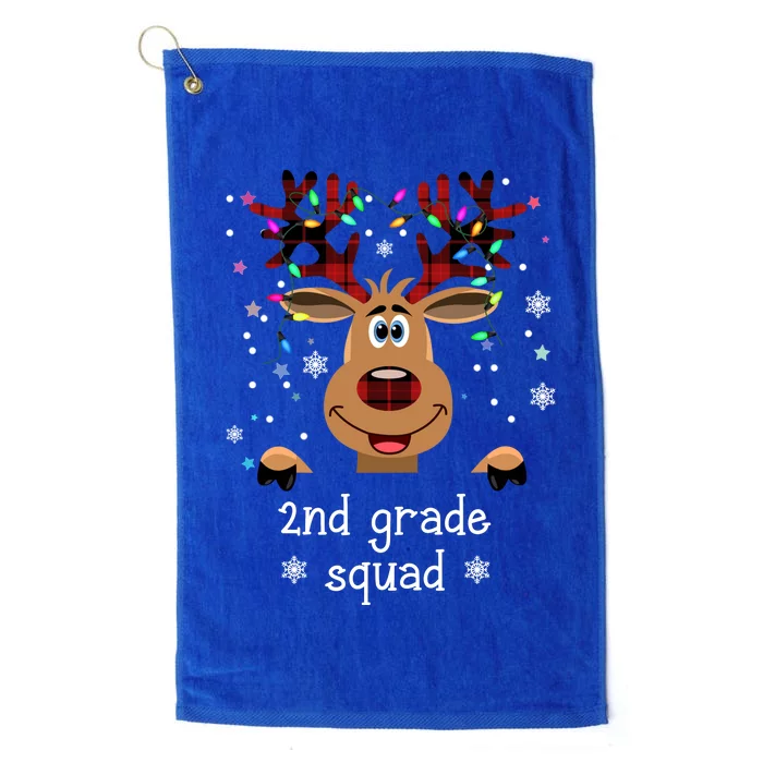 2nd Grade Squad Reindeer Christmas Platinum Collection Golf Towel