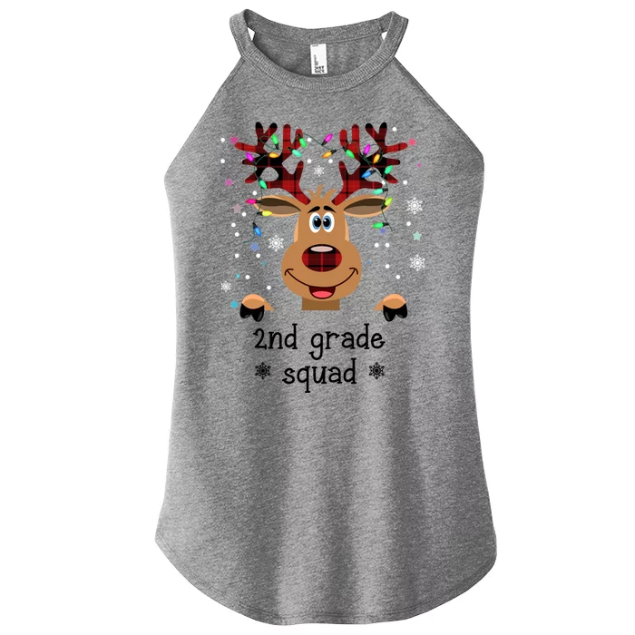 2nd Grade Squad Reindeer Christmas Women’s Perfect Tri Rocker Tank