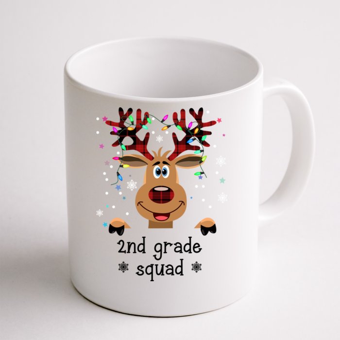 2nd Grade Squad Reindeer Christmas Front & Back Coffee Mug