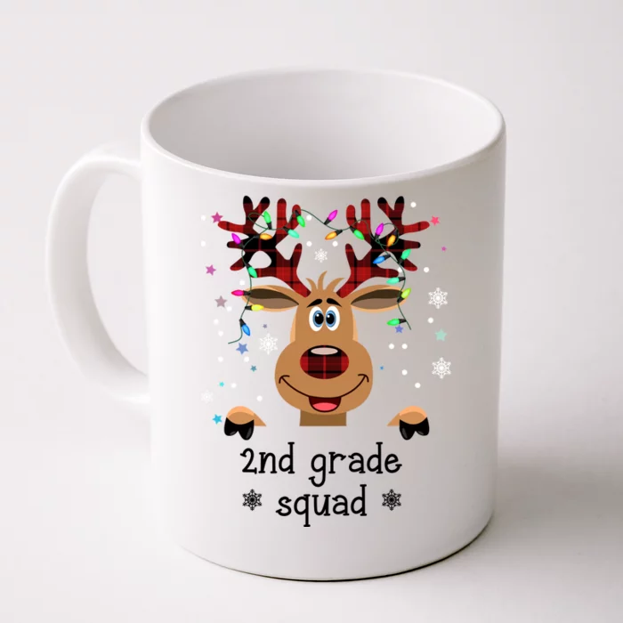 2nd Grade Squad Reindeer Christmas Front & Back Coffee Mug