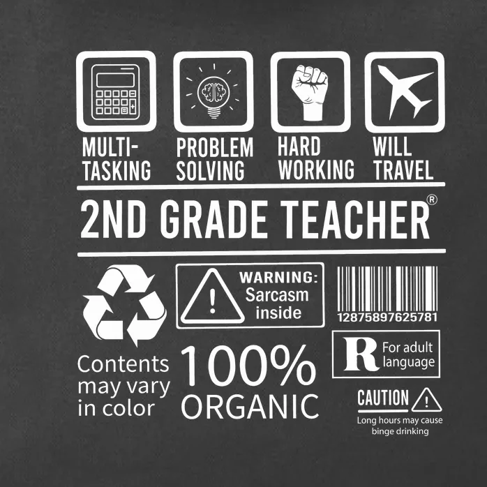 2nd Grade Teacher MultiTasking Certified Job Back To School Gift Zip Tote Bag