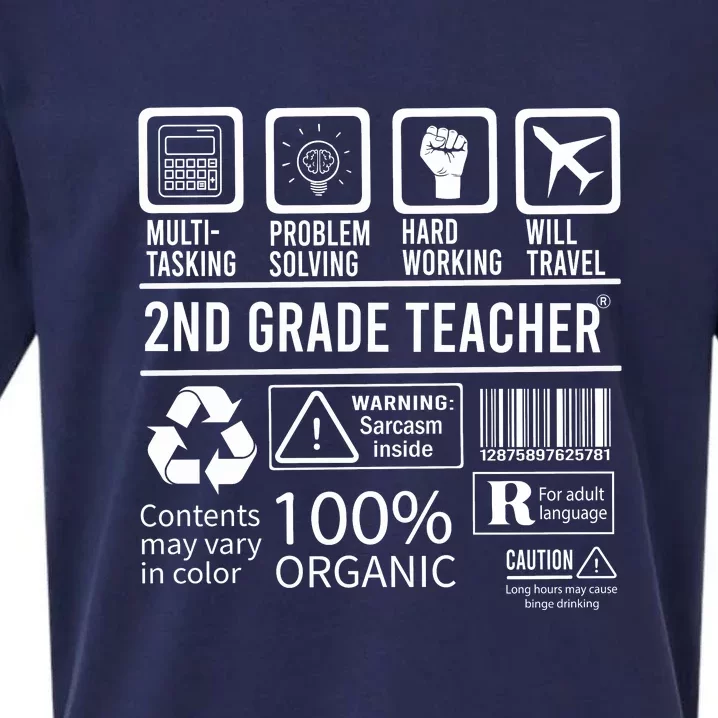 2nd Grade Teacher MultiTasking Certified Job Gift Second Grade Sueded Cloud Jersey T-Shirt