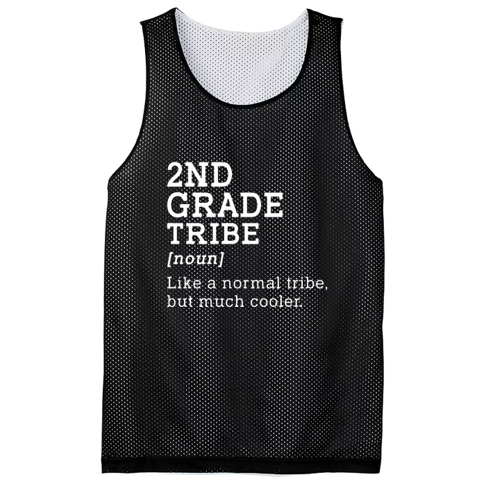 2nd Grade Tribe Back To School Teacher Second Grade Team Gift Mesh Reversible Basketball Jersey Tank