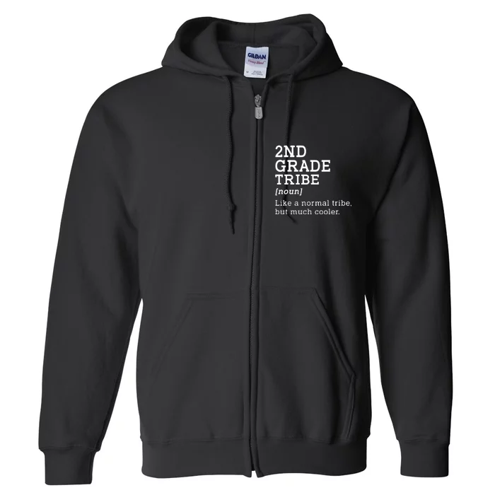 2nd Grade Tribe Back To School Teacher Second Grade Team Gift Full Zip Hoodie