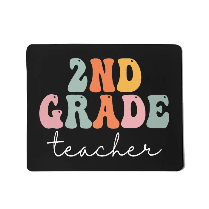 2nd Grade Teacher Retro Groovy Vintage First Day Of School Mousepad