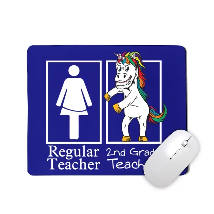 2Nd Grade Teacher Regular Unicorn Second Team Funny Gift Mousepad